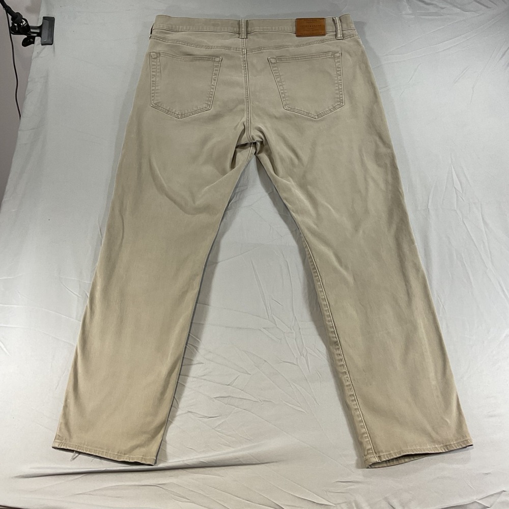 Lucky Brand 121 Slim Straight Jeans 38x30 Khaki Beige Mens Stretch Denim Casual